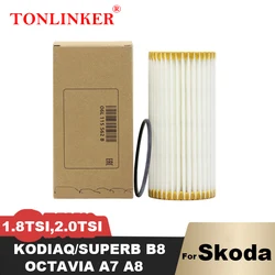 TONLINKER Oil Filter 06L115562B For Skoda Octavia A7 2013-2018 2019 A8 2020 2021 2022 Superb B8 Kodiaq 06L115466C 1.8TSI 2.0TSI