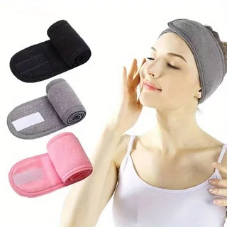 

Head Bands Adjustable Wide Hairband Yoga Spa Bath Shower Makeup Wash Face Cosmetic Headband for Women Ladies Make Up Accessories