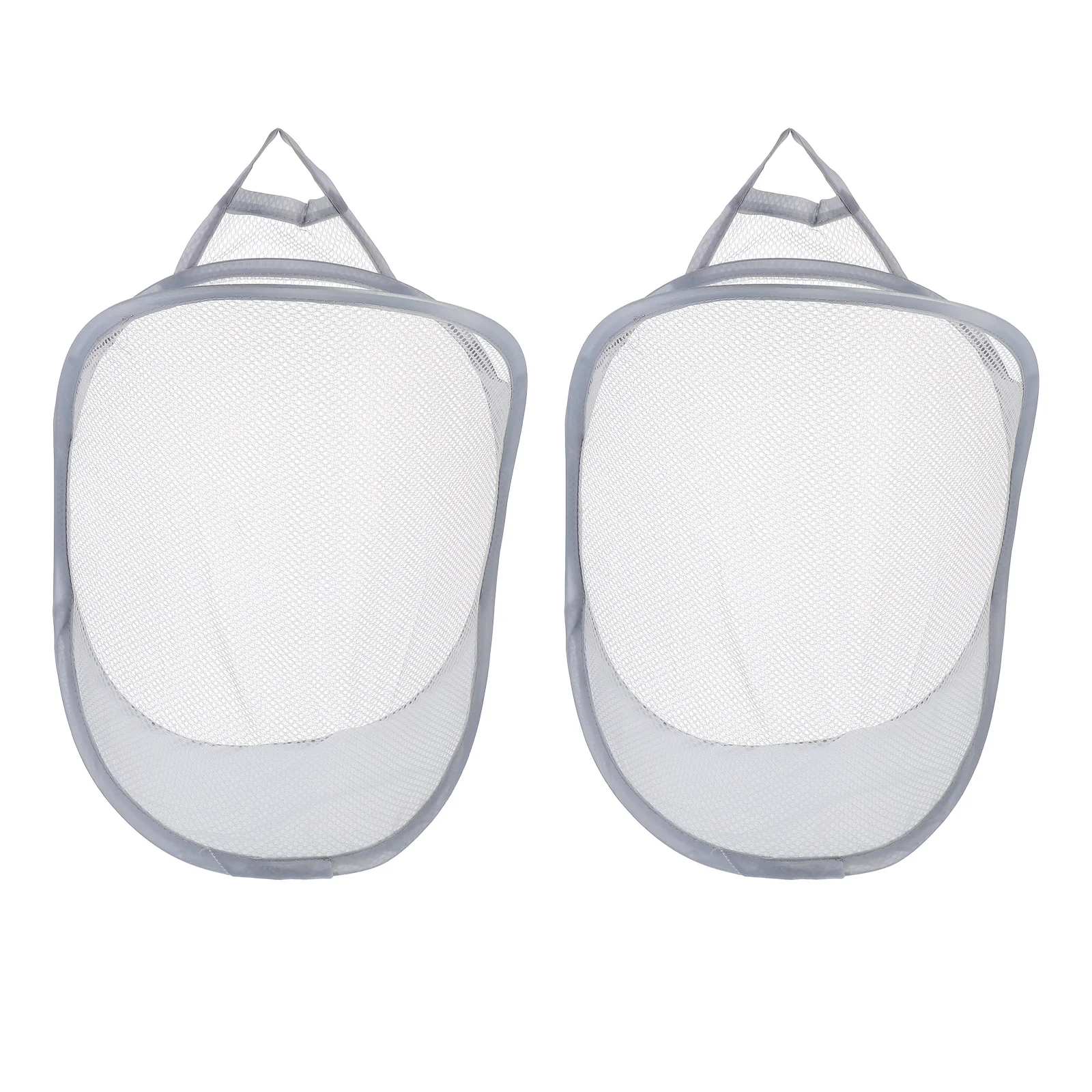 

2Pcs Wall Storage Hanging Basket Foldable Mesh Design Laundry Organizer Bedroom Bathroom Housewarming Gift Practical