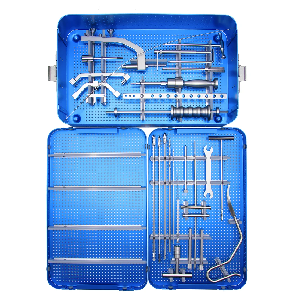 Trauma Surgery Surgical Trauma Plate Instrument Set Professional Orthopedic Instruments Box For Bone Fracture Fixation