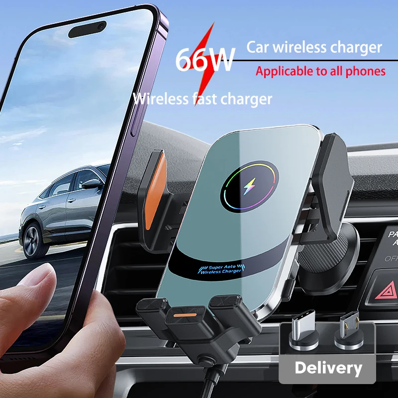 

High Quality Qi2 Car Wireless Charger for iPhone 17 16 15 14 Samsung Galaxy S24 Ultra/S25 Mobile Phones Fast Charging