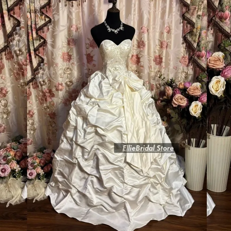 섬세한 계층화 된 프릴 빅토리아 웨딩 드레스 여성을위한 럭셔리 페르시 스윗하트 신부 가운 vestido de novia 맞춤형