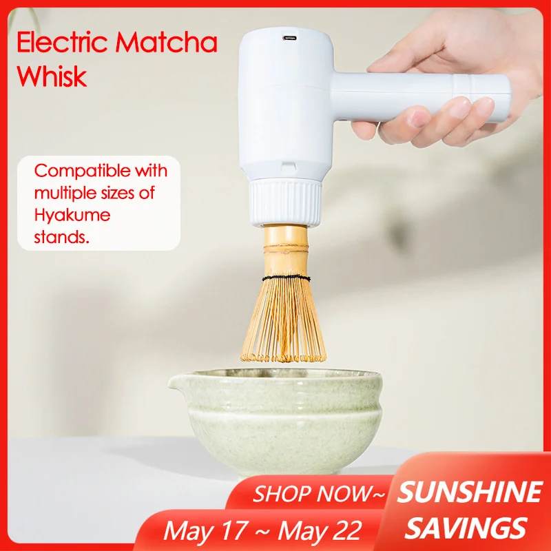 Dispositivo Matcha eléctrico para batir rápidamente, herramienta para batir arranque con un botón para licuadora Matcha, tienda de bebidas, herramientas para hacer té DIY