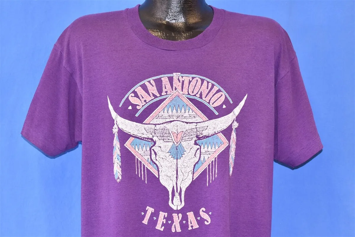 

Футболка 90-х годов Сан-Антонио Техасский коровьего черепа с рогами Юго-Западного искусства, очень большая