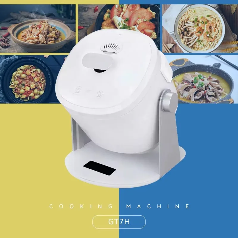 Professional automatic cooking machine and multi-functional rotary fried rice robot cooker, power 2400 watts