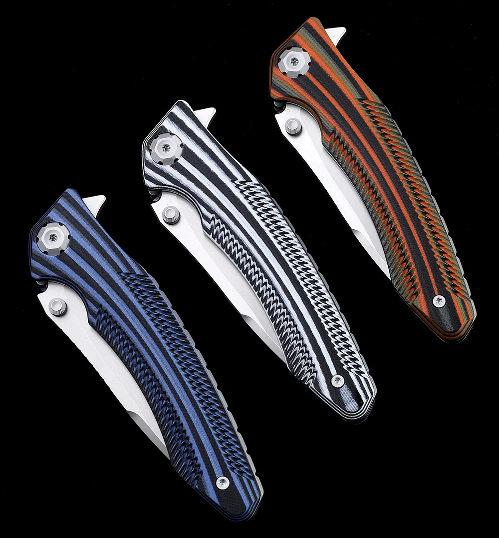 Maxace Zealot III 10CR15COMOV Pisau Lipat Pisau Berburu Buah Bertahan Hidup Luar Ruangan EDC Alat Berkemah Pegangan G10