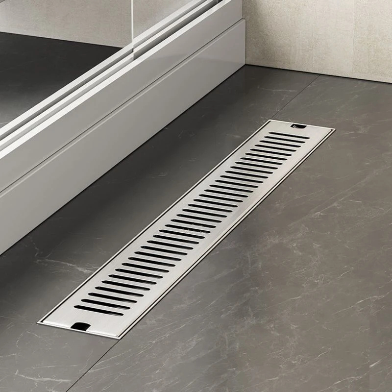 304 aço inoxidável longo Rectable Floor Drain, Anti-odor Shower Drain, 8.5cm de largura