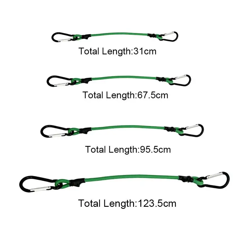 

30-120CM Green Stretch Ropes 6MM Bungee Cords With Hooks Elastic Tie Strap Bikes Tie Car Luggage Packing Roof Rack Strap