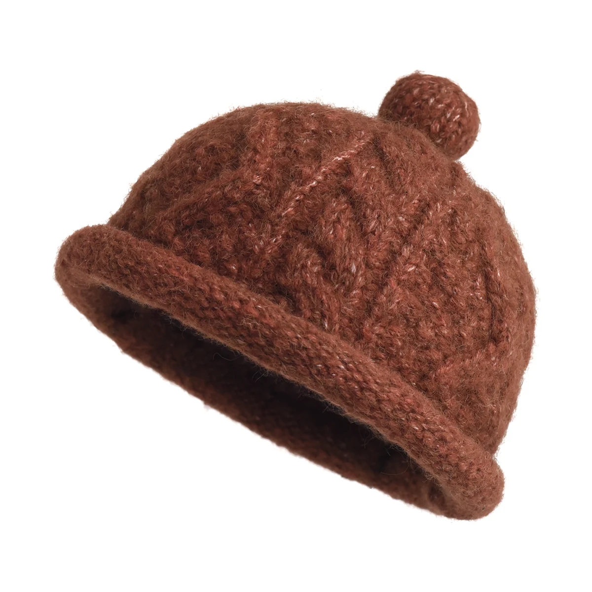 

Cute Knittted Cap Solid Hip Hop Cap Unisex Skulli Winter Autumn Thickened Pullover Hat for Casual Travel Street Wear Domed Hat