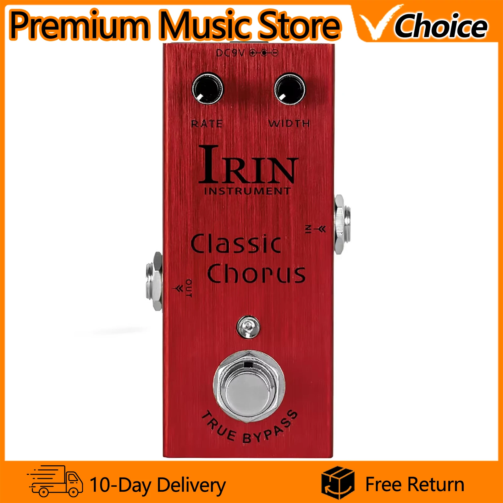 IRIN AN-09 الكلاسيكية جوقة تأثير الغيتار الكهربائي دواسة هش وجوقة شفافة كامل الجسم الأصوات صحيح الالتفافية دواسة أجزاء #1