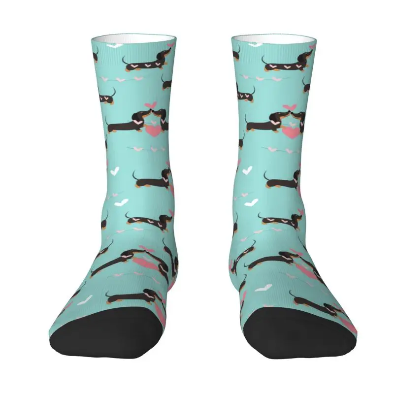 Sausage Dog Men Women Crew Socks Unisex Cool Dachshund Spring Summer Autumn Winter Dress Socks