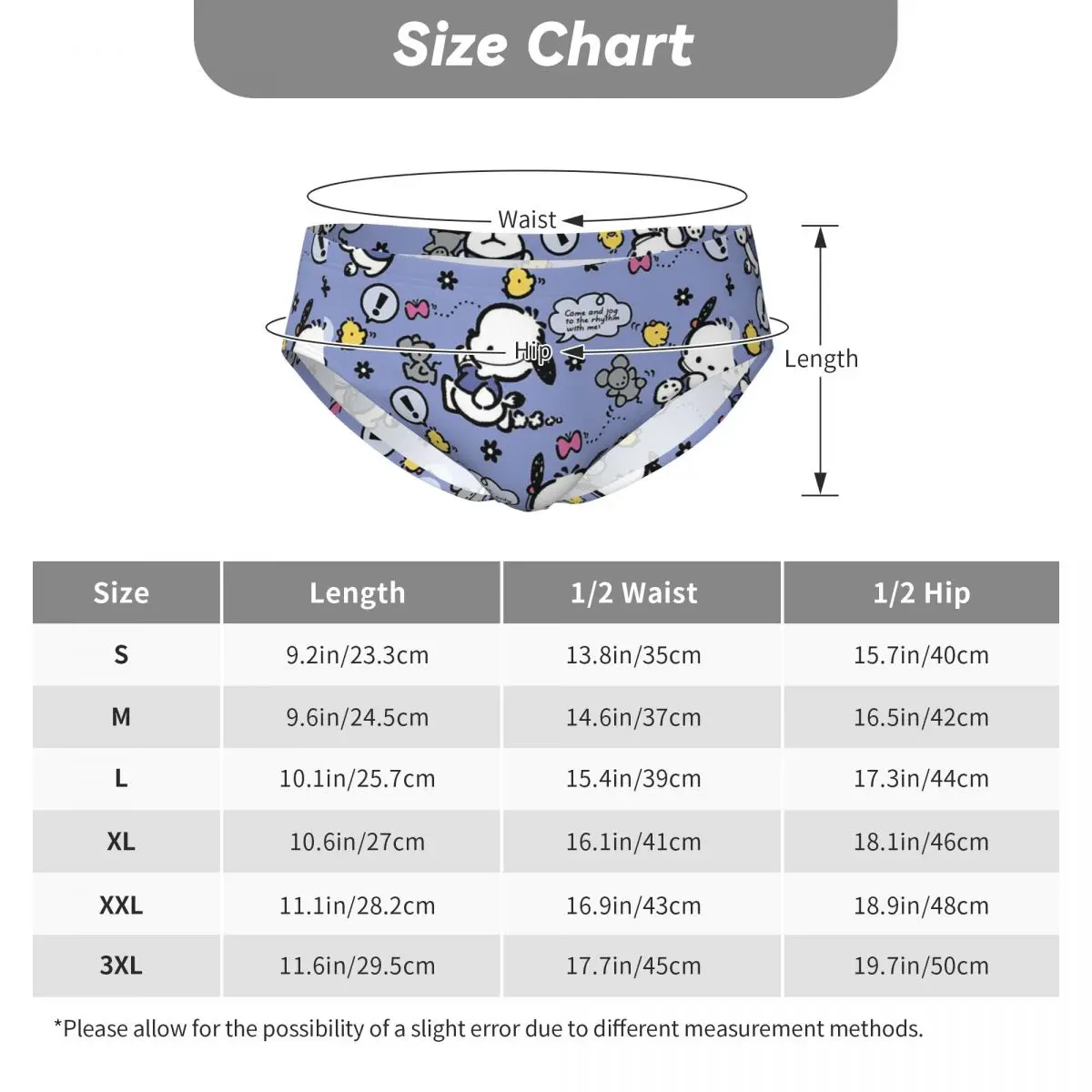 Custom Pochacco Pattern Men\'s Briefs Panties Men Comfort Underwear Underpants