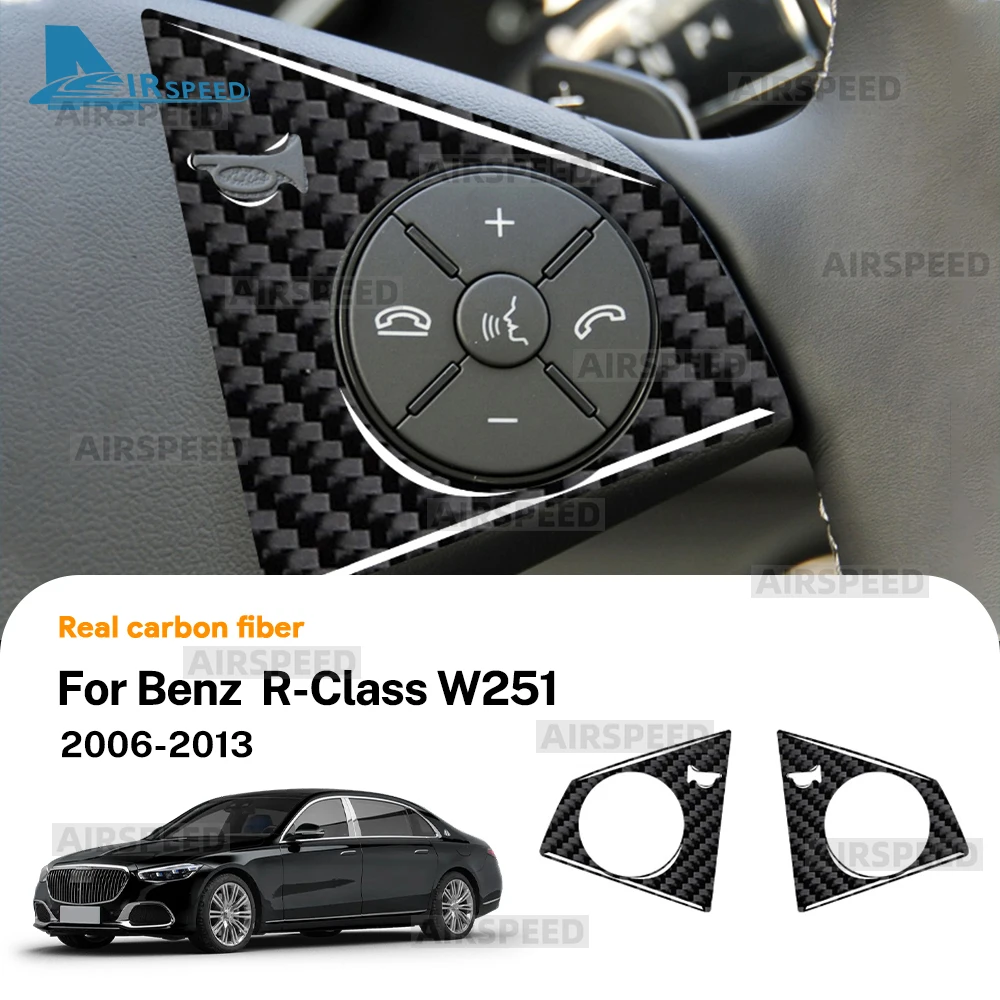 

Real Soft Carbon Fiber Trim Sticker For Mercedes Benz R Class W251 2006 2007 2008 2009 2010 2011 2012 2013-2017 Steering Wheel