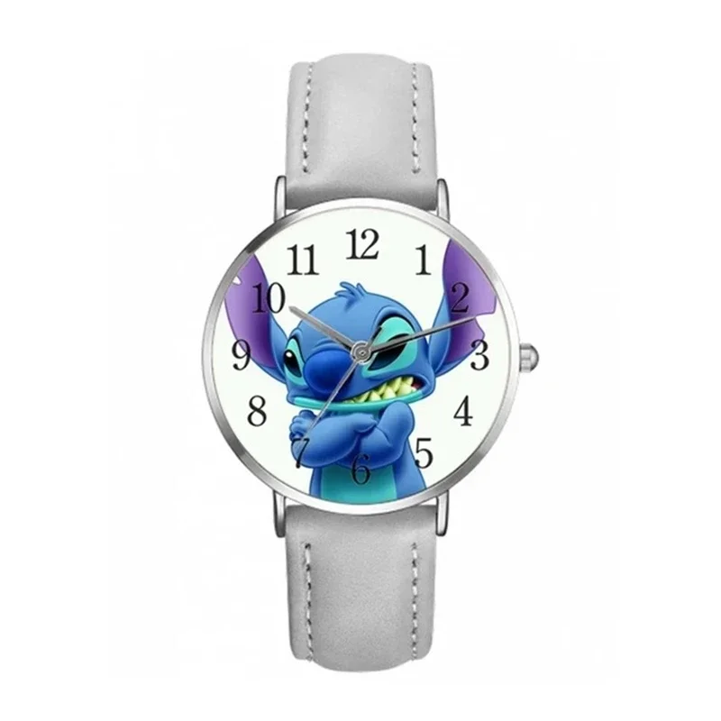 Montre à quartz en acier inoxydable pour hommes et femmes, Stitch Mouse, Disney, mode décontractée, cadeau pour enfants, fête d'anniversaire