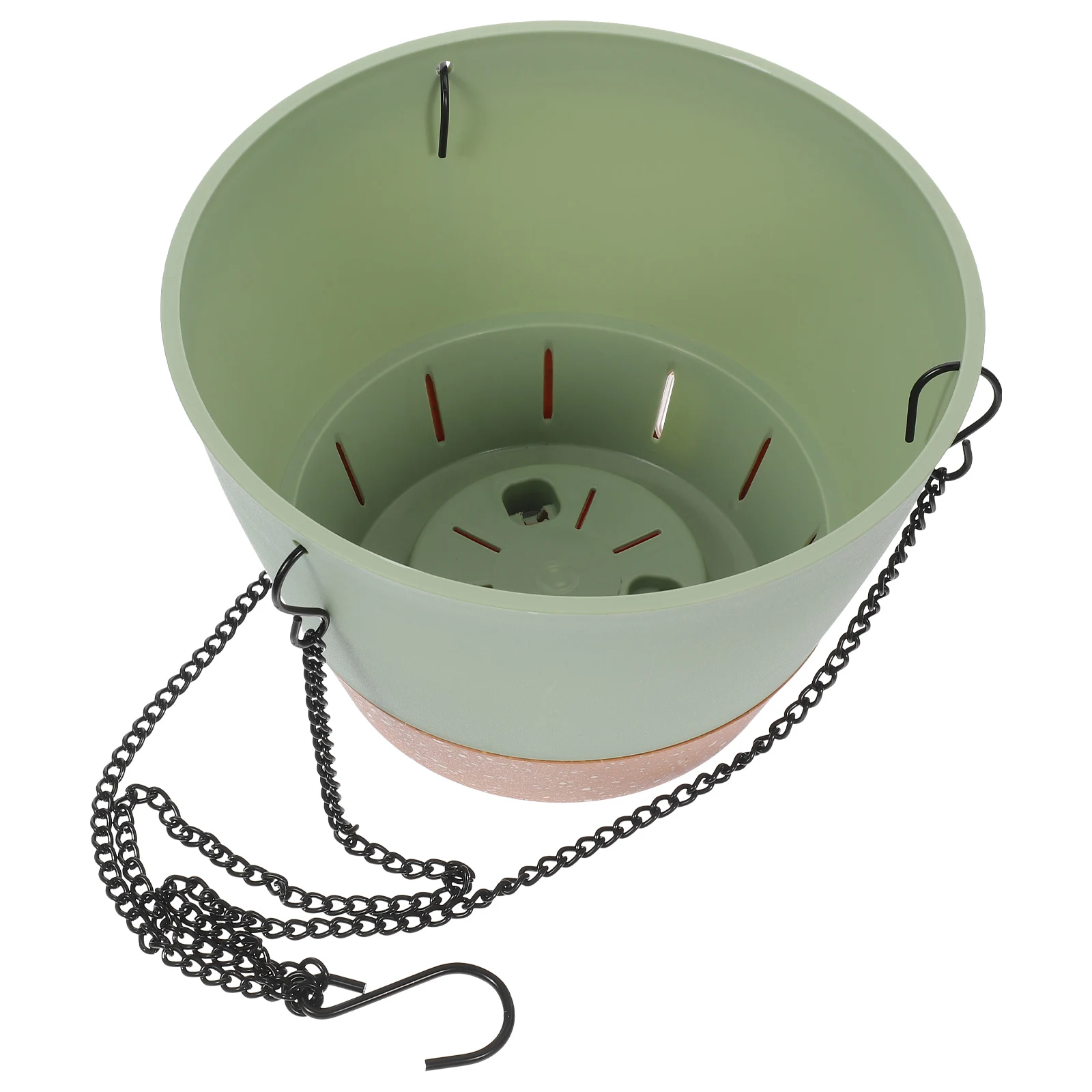 

8 Inch Hanging Flower Pot Plant Basket Hangers Outdoor Indoor Decor PP Iron Green Balcony Garden Long Lasting Style