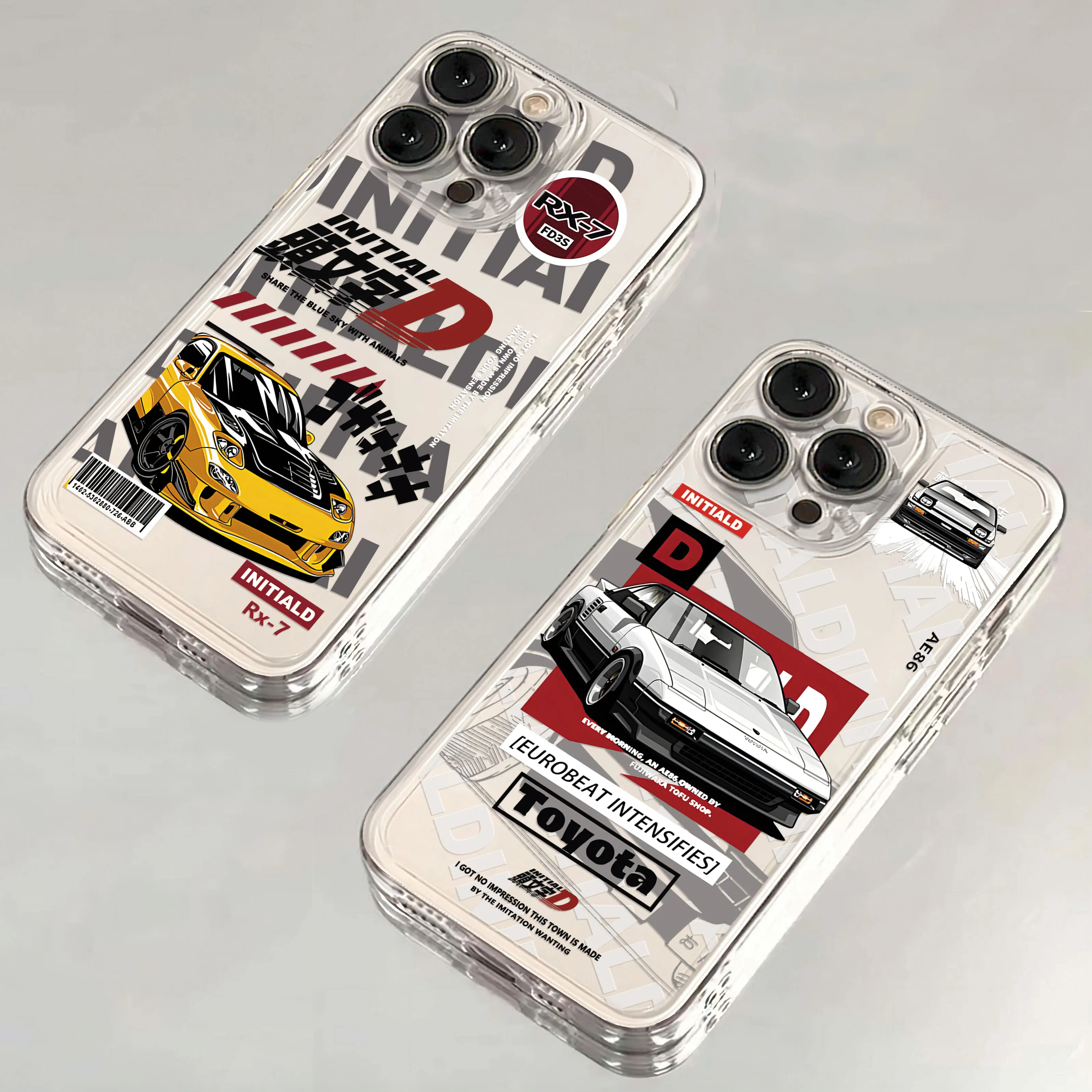 Anime Initial D AE86 Hot Phone Case For iPhone 16 15 14 13 12 11 Mini Pro Max X XR XSMax 7 8 Plus SE20 Transparent Cover