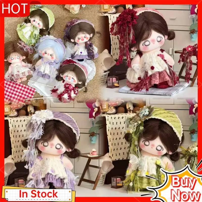 

Двусторонняя хлопковая кукольная одежда 20/10 см для девочек, милая маленькая коллекция розы, многоразовые костюмы серии, наряды для кукол, игрушечные аксессуары