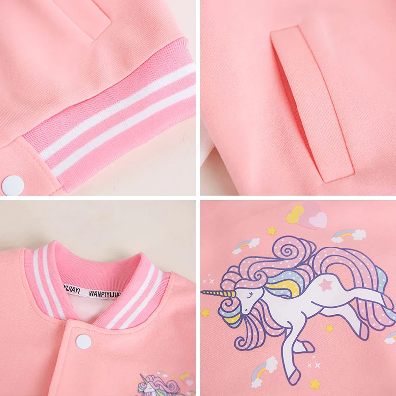 2023 Spring Autumn Teen Kids Baseball Uniform Coats New Fashion Jacket For Girls Sweatshirt Children Outerwear 4-12 Year