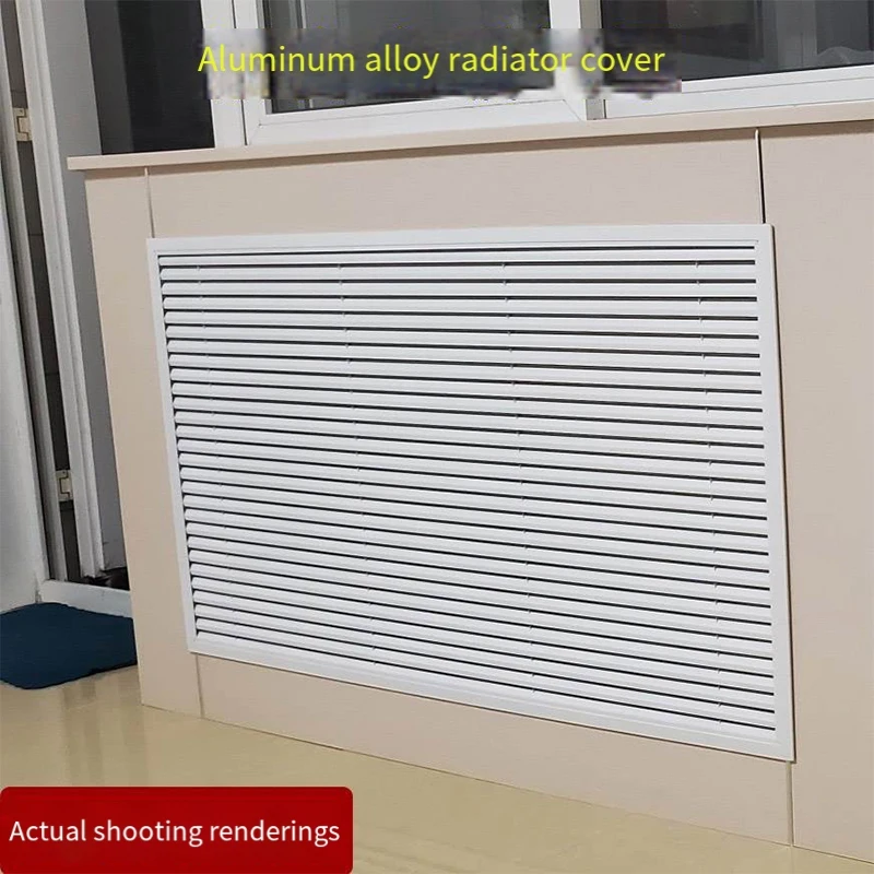Aluminum Alloy Radiator Cover Adjustable, Vent Grille for Heating Manifold Concealer, Decorative Vent Cover to Hide Clutte