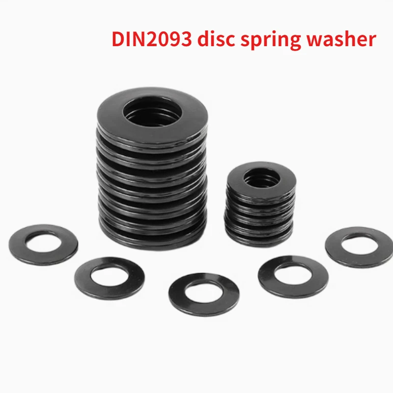 50CrVA Disc Spring Washer Black Conical Outer Diameter 8/10/12.5/14/16/18/20/22.5/25/28/31.5/35.5/40mm Compression Spring Gasket