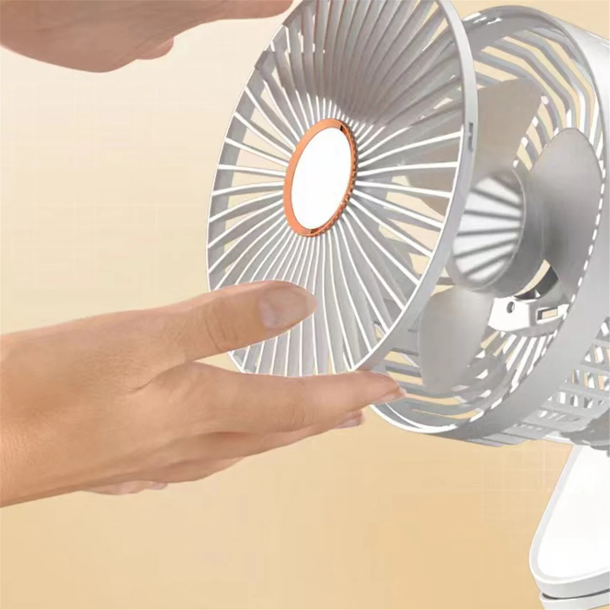 6 polegadas clipe ventilador plug-in usb recarregável forte energia eólica mini mudo portátil desktop ventilador de escritório, branco