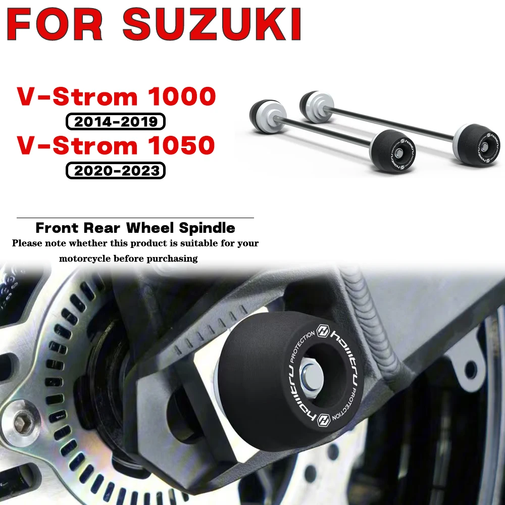 

For SUZUKI V-Strom 1000 2014-2019 V-Strom 1050 XT 2020-2023 Motorcycle Front Rear Wheel Spindle Crash landing Protection