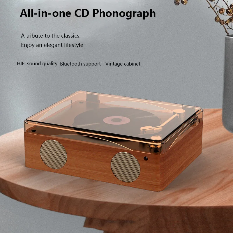 CD-Player Bluetooth5.0 Eingebauter Lautsprecher Tragbarer HiFi-Musikplayer Eingebauter Lautsprecher Akku mit hoher KapazitätInfrarot-Fernbedienung