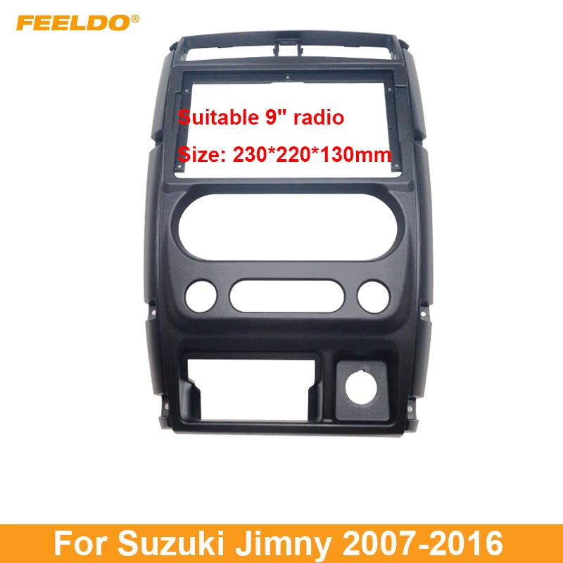 

FEELDO Car Stereo 9 Inch 2Din Big Screen Fascia Frame Adapter For Suzuki Jimny Dash Audio Fitting Panel Frame Kit