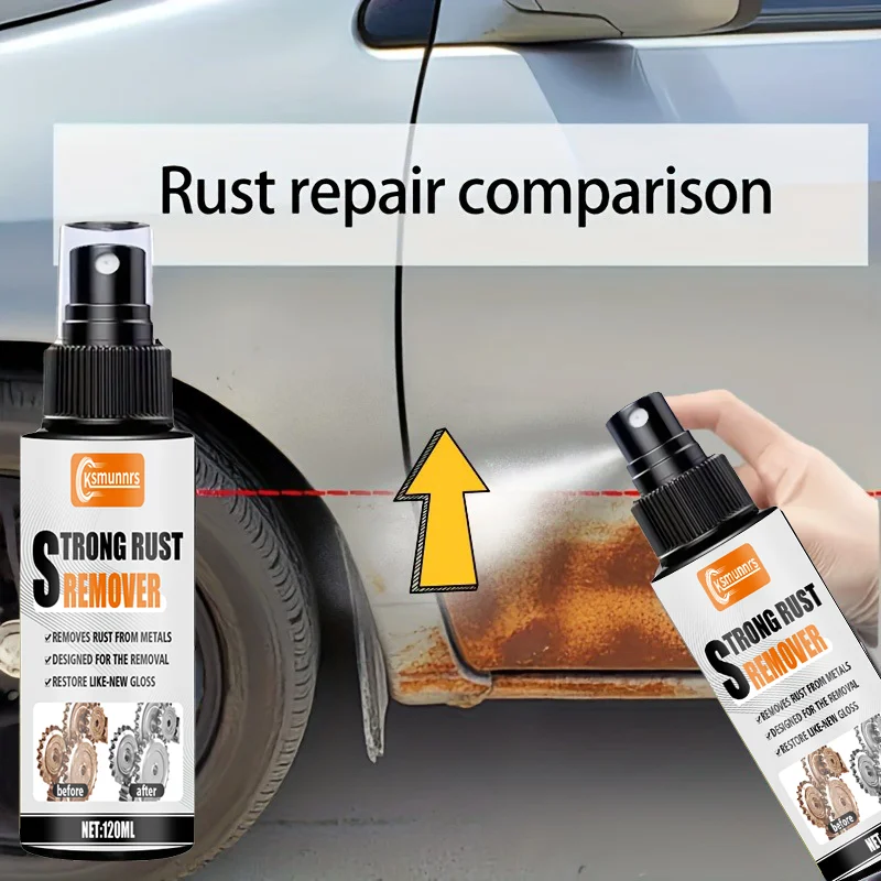 NEW Powerful Rust Removal and Anti-Rust Spray - Rapid conversion type for cars, trucks and other machinery, one-touch nozzle des