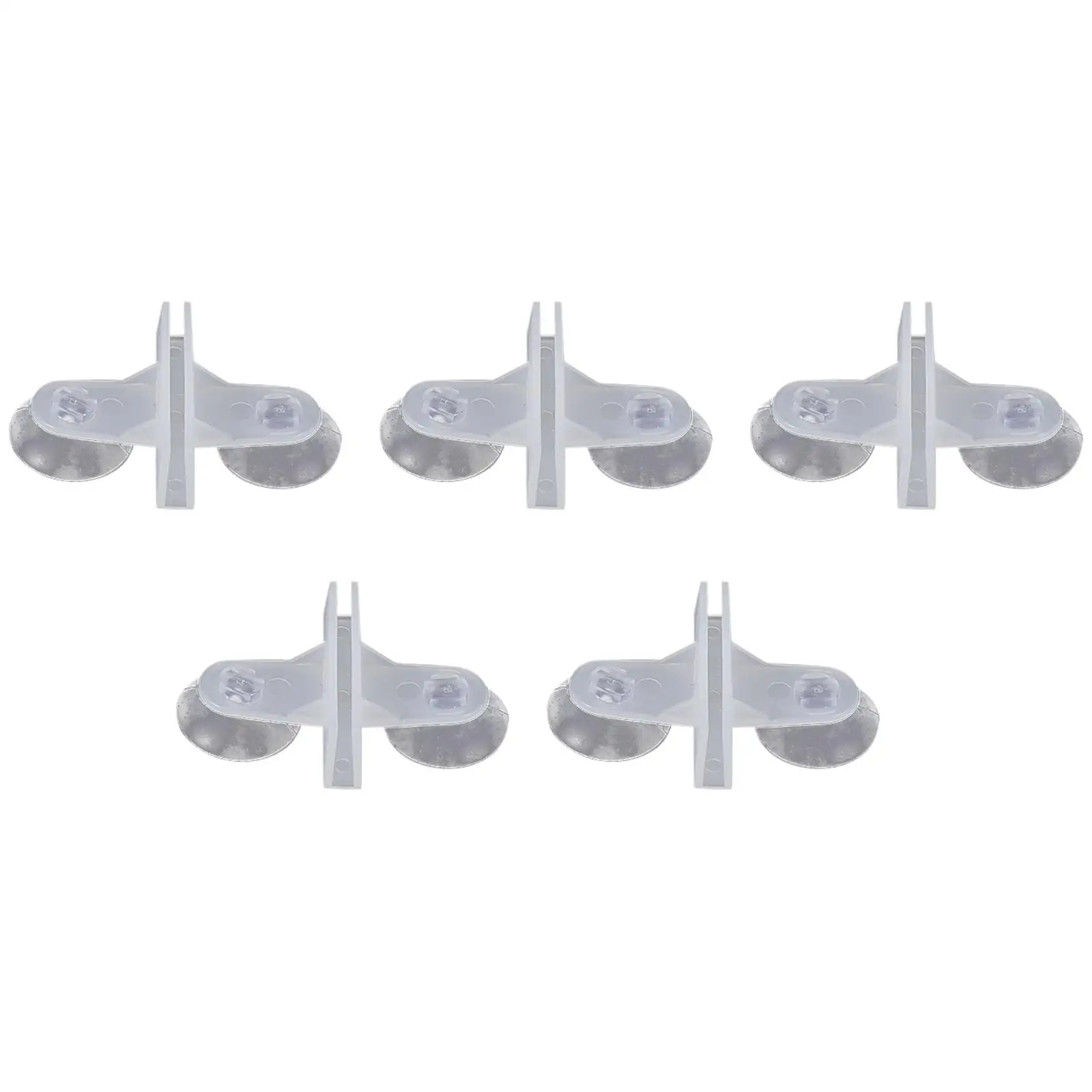 

5 Pcs Fish Tank Glass Clips Suction Cups Clear ABS Material Easy Installation Aquarium Heater Airline Bowl Pet Fish Breeding