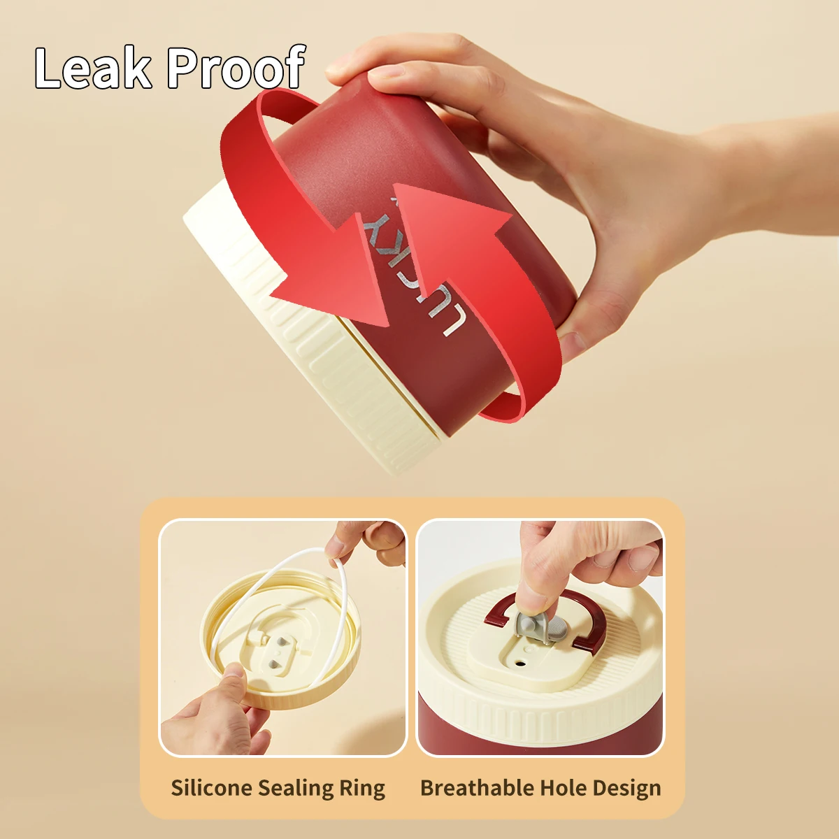 304 Stainless Steel Thermal Bento Box Portable Leak-proof Insulated Kids Lunch Box Food Storage Container For School Picnic view 6