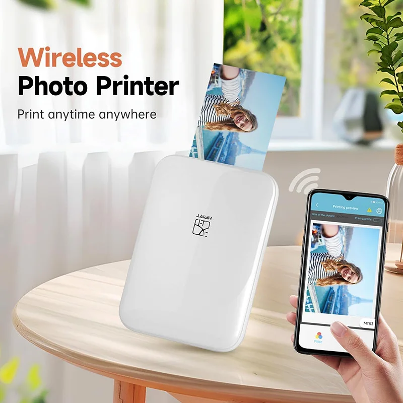 

HPRT MT53 Mini Color Photo Printer Portable Bluetooth Mobile Pocket Printing Handheld Thermal Machine For Take A Photo Print It