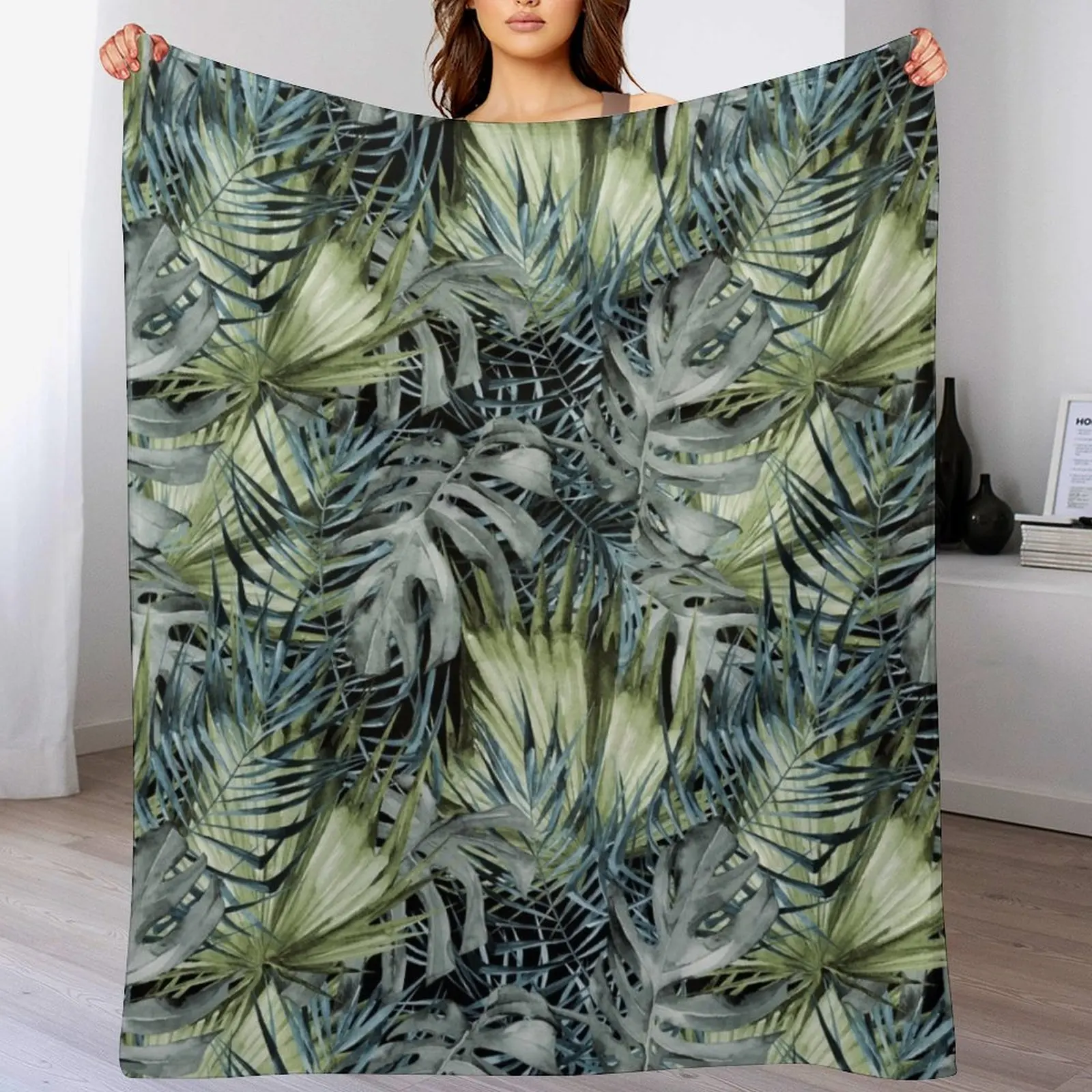 

TROPICAL GARDEN 6 Throw Blanket Fashion Sofas Thins Flannel Fabric Soft Big Blankets