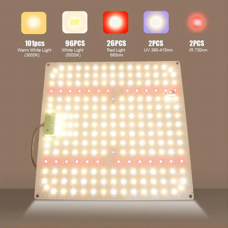 

Full Spectrum LED Growth Lamp Dimmable LM281B Plant Lamp For Greenhouse Hydroponic Plant Growth Lighting At Different Stages