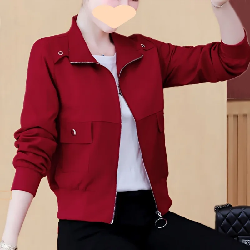 

Женская куртка 2024, весенне-осенний новый топ, свободный и универсальный повседневный модный Тренч с воротником-стойкой, тренд