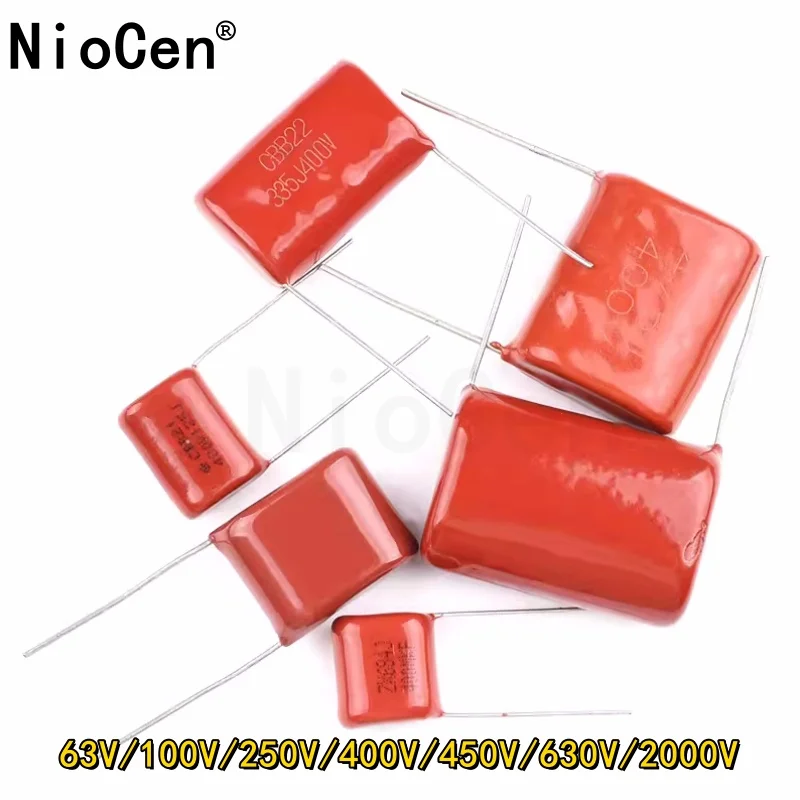 （10PCS）63V 100V 250V 400V 450V 630V 2000V CBB Polypropylene film capacitor 101 103 104 105 125J 221 222 223 224 225 332 333 334