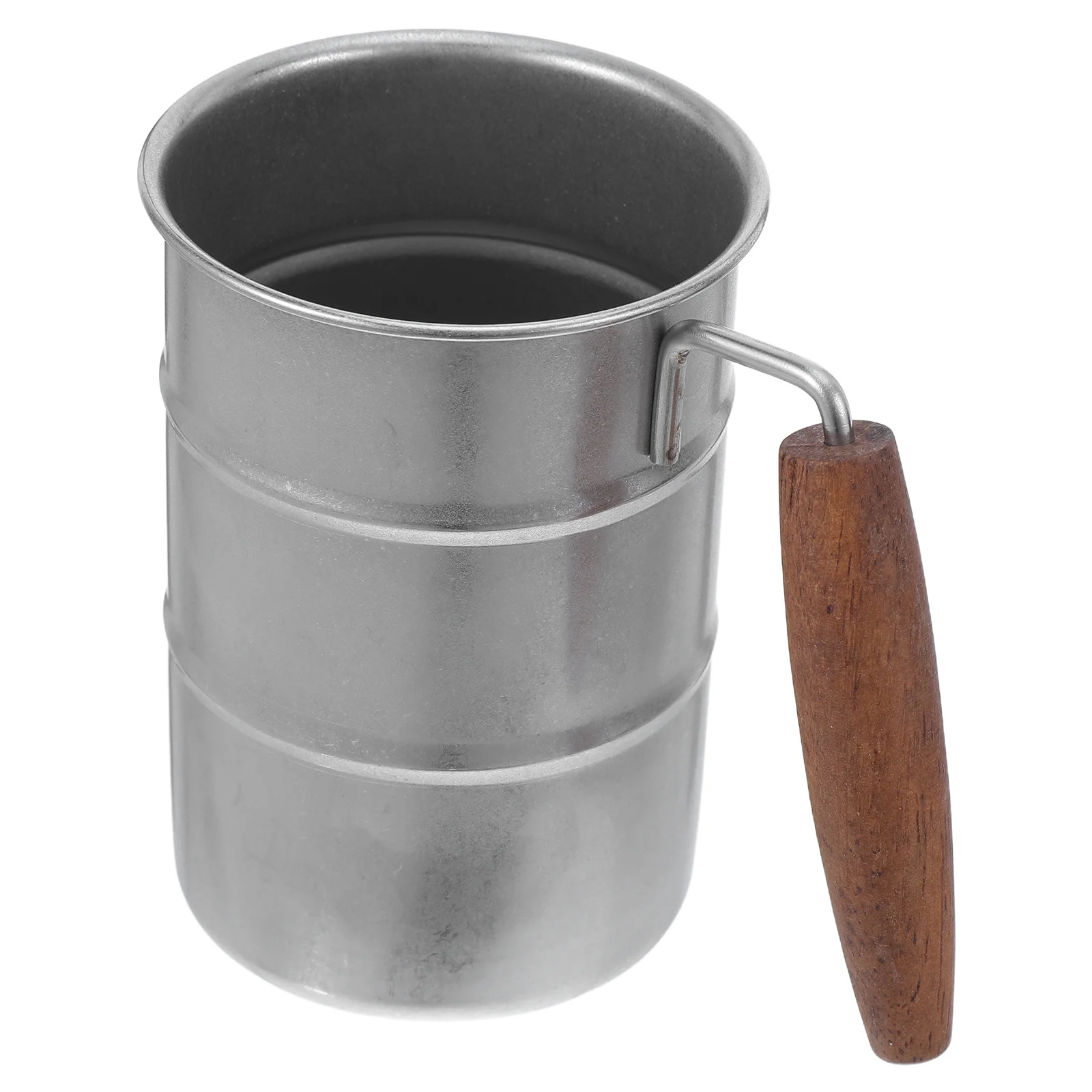 

350Ml Camping Stainless Steel Cup Rustic Portable Coffee Mug With Handle Outdoor Travel Tumbler For Hot Cold Drinks Lightweight