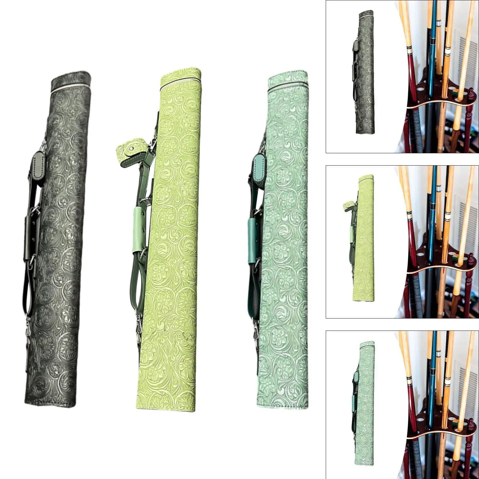 

Чехол для переноски бильярдных палок Чехол для бильярдных палок с 4 отверстиями и защитой от царапин Компактная профессиональная сумка для бильярдного кия Сумка для хранения