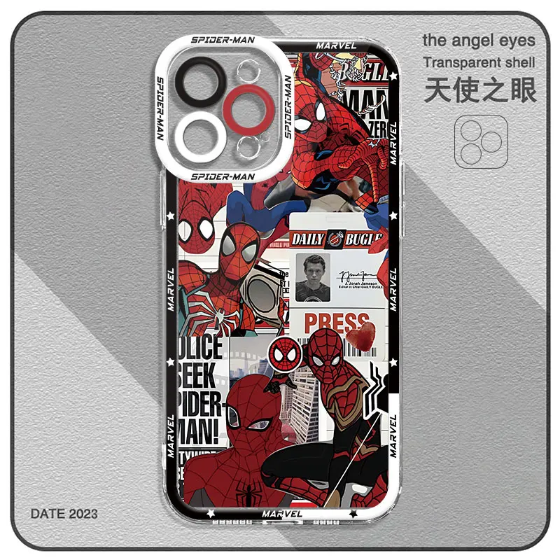 Pokrowiec Spider Man dla Xiaomi Redmi Note 12S 11S 9 Pro 11 Pro 9T 8 10 Pro 12 Pro przezroczysta miękka osłona na TPU