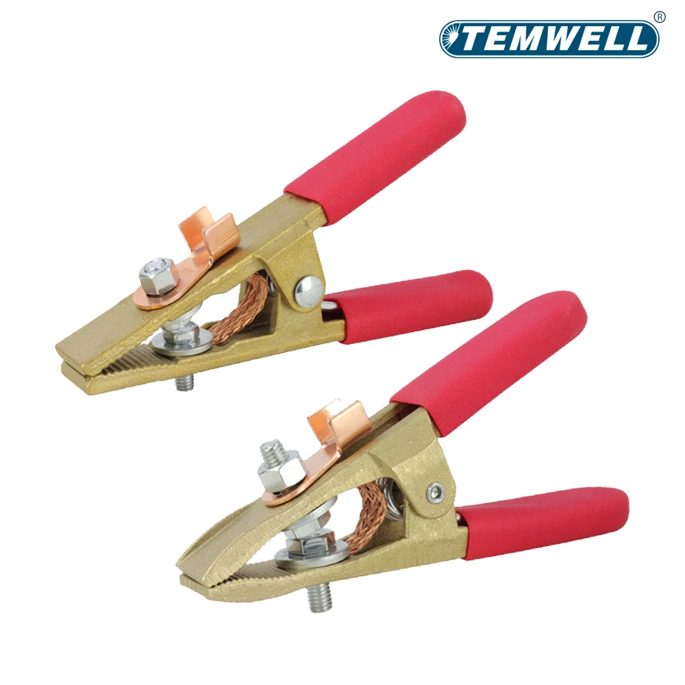 1Pc 260/300/400/500/600/800A Brass Material A Shape Ground Welding insulation Earth Clamp for Welding Machine Ground Clip