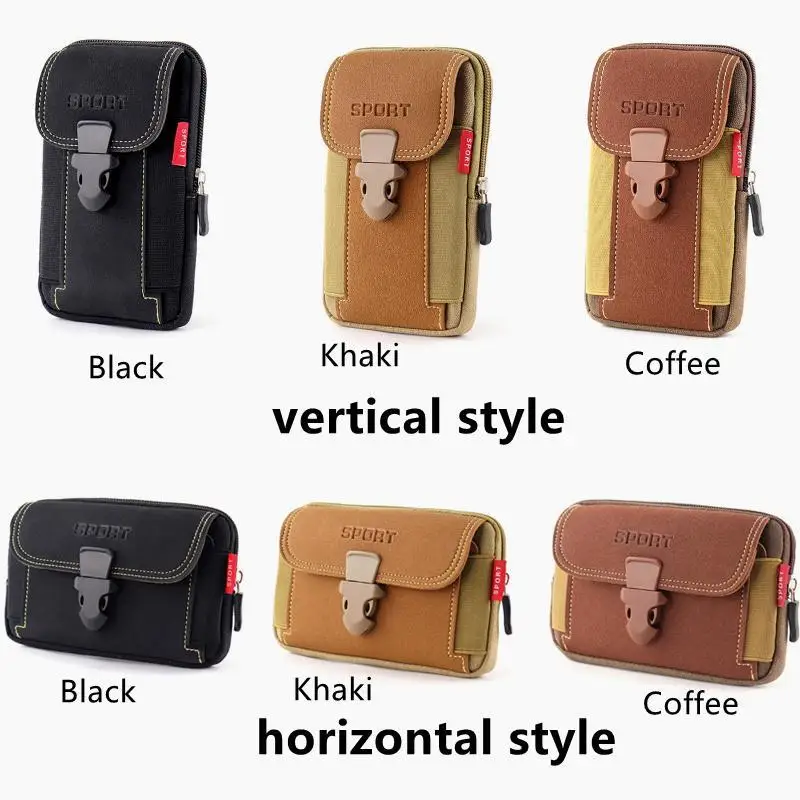 Man Belt Pouch Mobile Phone Bag for Men Phone Holster Bag Molle Waist Bag Pack Small Tactical Duty Belt Backpack Card Holder