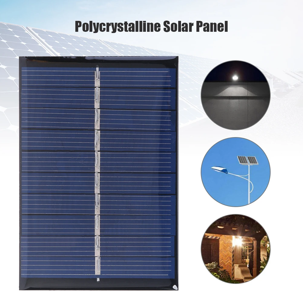 Mini DIY 0.6W 5V 120mA Solar Panel Module Charger for Home Outdoors Cell Phone