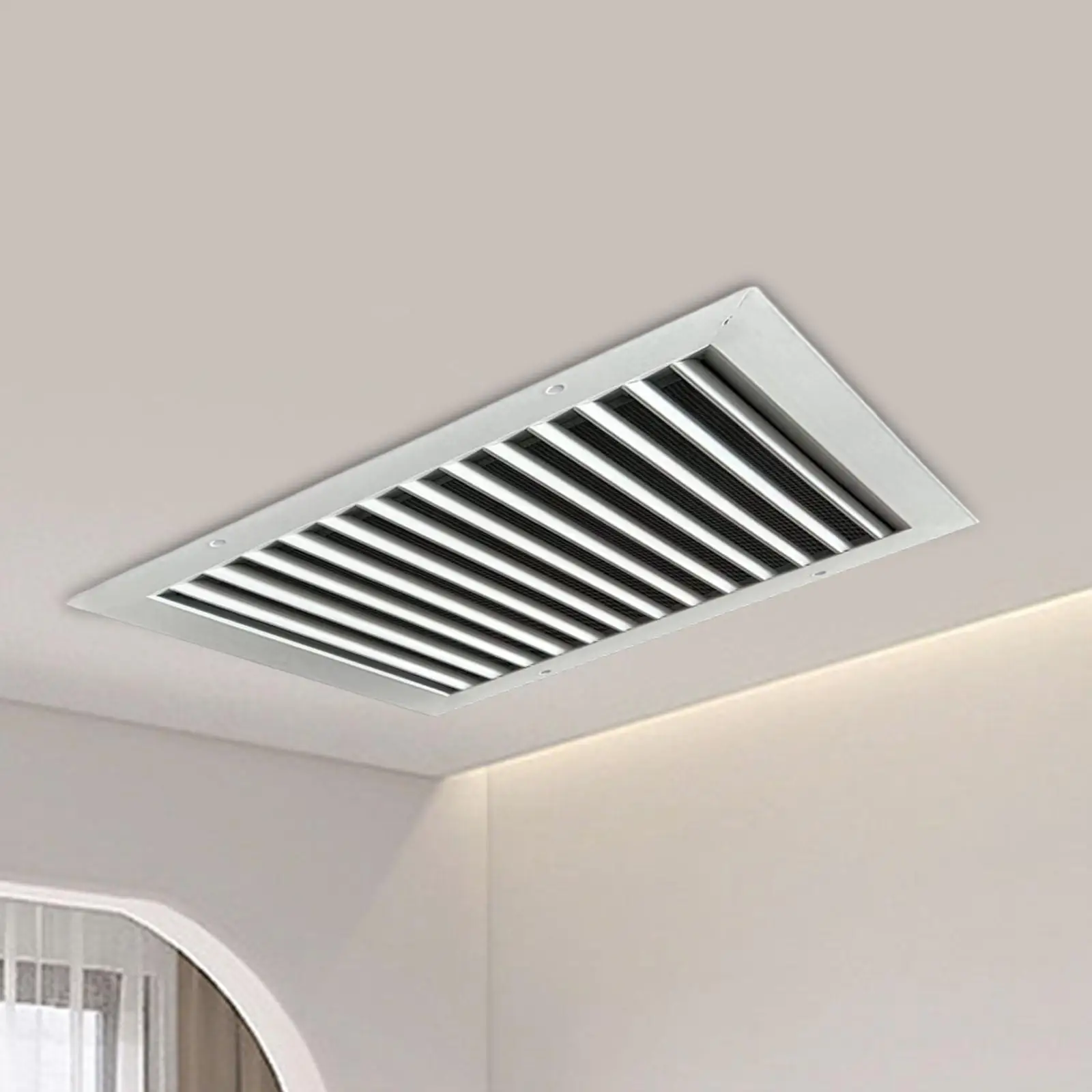 

Aluminum 16inchx16inch HVAC Vent Duct Cover Transfer Grille AC Vent Cover Louver Return Grille for Office Buildings
