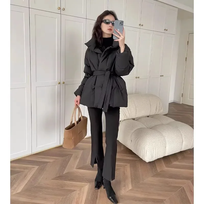 Autumn Winter Warm Cotton Jacket Women 2024 New Fashion Loose Casual Cotton Coat Stand-Up Collar Pure Colour Outerwear Female