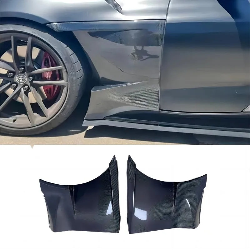 

EVS Style Carbon Fiber Front Bumper Side Fender Panels Vent Air Intake Covers For Toyota Supra A90 A91 MK5 2019-2022