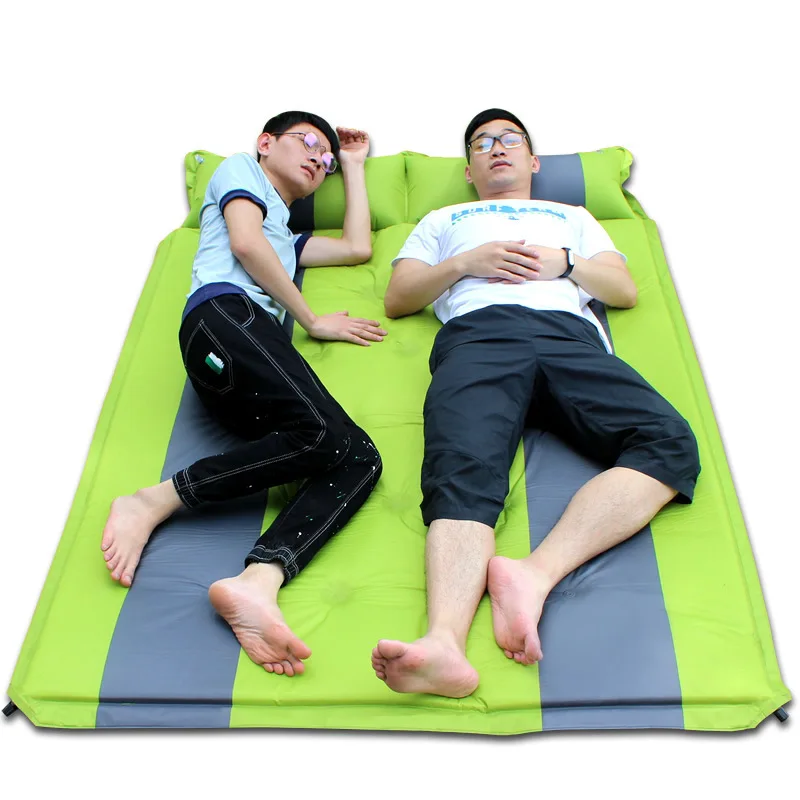 Double Inflatable Mattress Outdoor 18 Point Automatic Cushion 190*130*3.5cm Travel Camping Tourist Heating Moisture Proof Pad