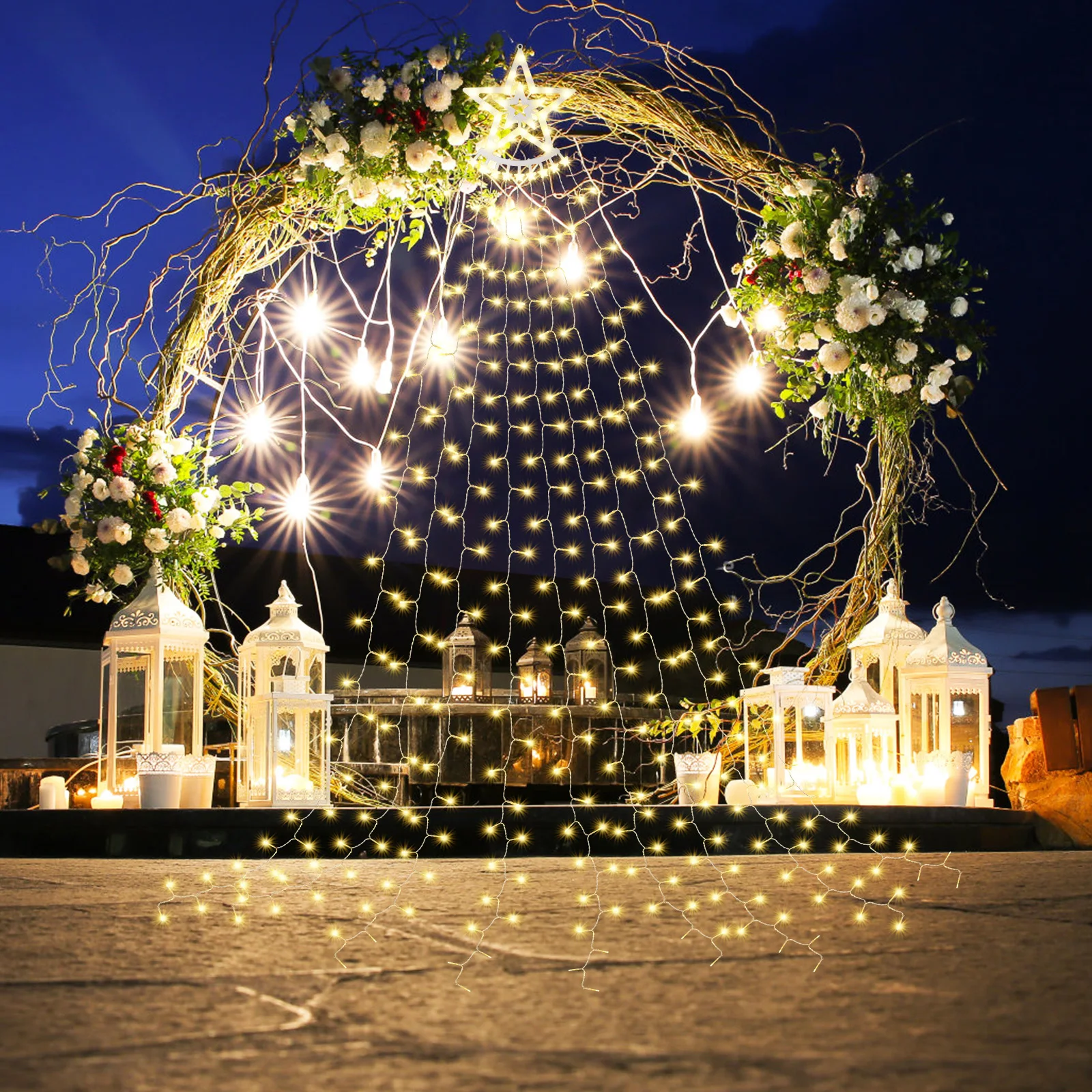 350 LED عيد الميلاد ستار شلال ضوء في الهواء الطلق شجرة عيد الميلاد ساحة معلقة أضواء الزخرفية عطلة أضواء الزخرفية في الهواء الطلق