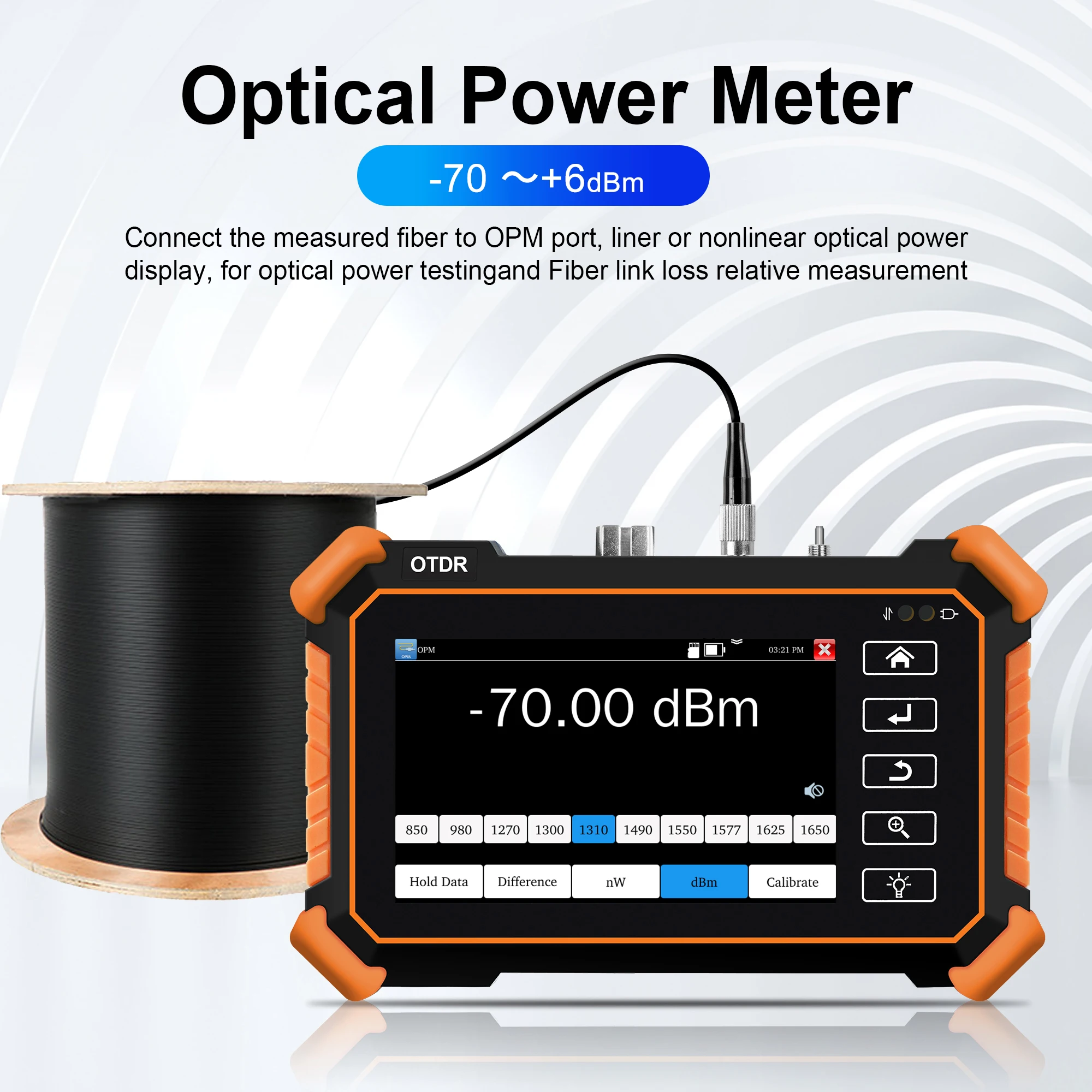 

Многофункциональный оптический рефлектометр OTDR 4” MOT-30 1550нм 1310/1550нм 1610нм с OPM VFL LS UTP и картой событий