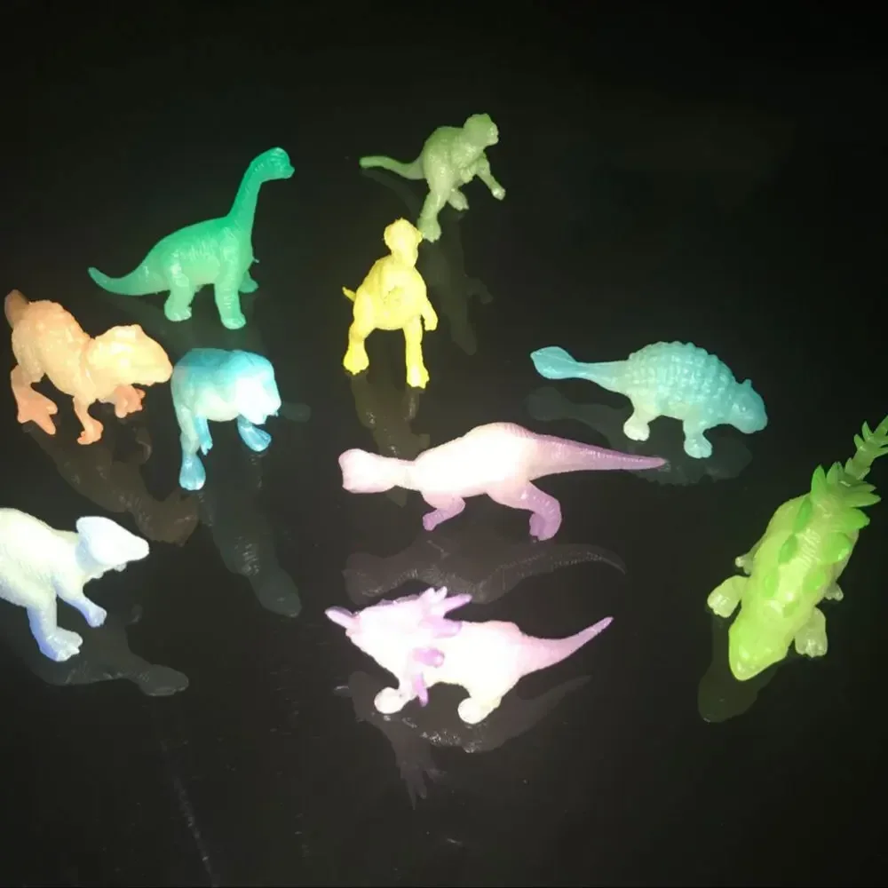 8/16 Stück/Beutel Jurassic World Nocti lucent im Dunkeln leuchten Dinosaurier blockiert Kinder Action figur Sammler Modell Spielzeug