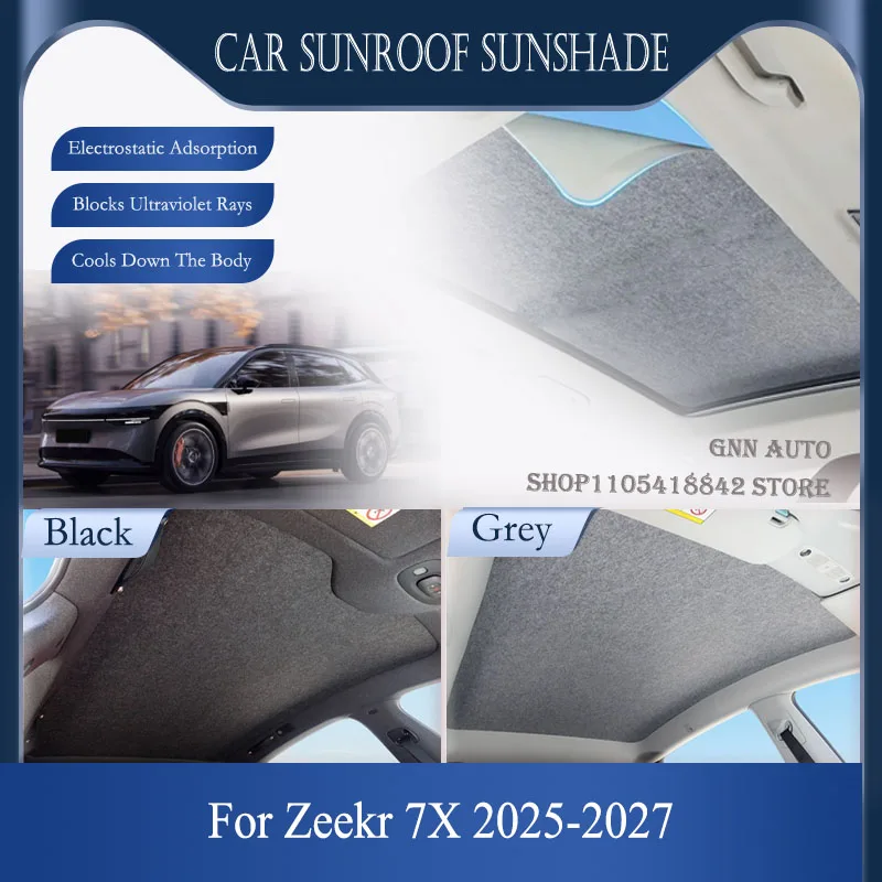 Customized Car Skylight Sunshade For Zeekr 7X CX1E 2025 2026 2027 Panoramic Sunroof Blind Sun Shade UV Protection Auto Accessory